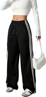 Dockstreet Striped Women White, Black Track Pants
