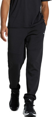 PUMA Solid Men Black Track Pants