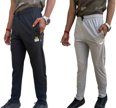 Easy choise Solid Men Grey, Black Track Pants