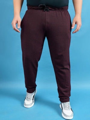 bigbanana Solid Men Maroon Track Pants