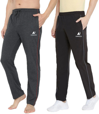 Diwazzo Printed Men Grey, Black Track Pants