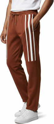 Glitchez Solid Men Red Track Pants