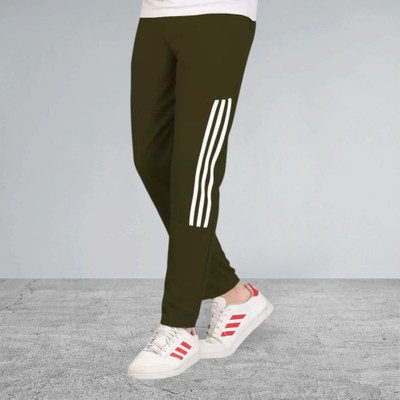 HouseOfCommon Striped Men Black Track Pants