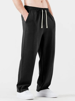 IRONDYE Loose Fit Men Black Trousers