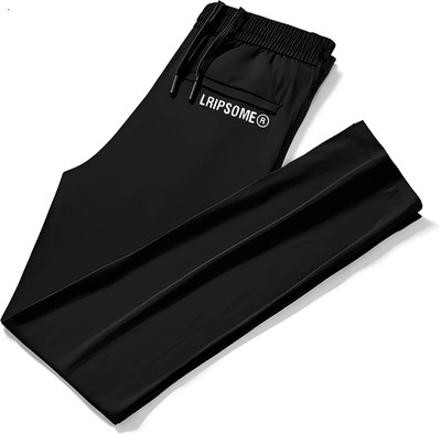 Lripsome Solid Men Black Track Pants