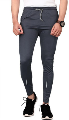 DOLVIA Solid Men Grey Track Pants