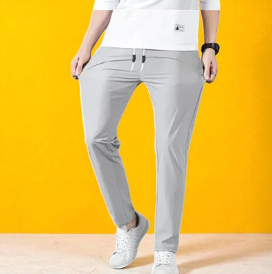 U GENIUS SPORTS Solid Men Silver Track Pants