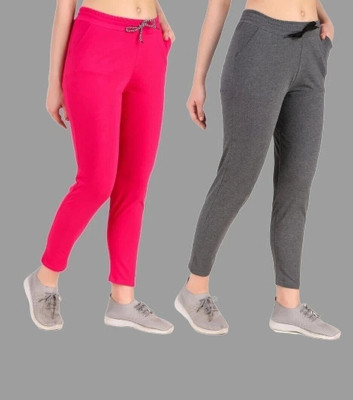 SEAPRINT Solid Women Pink Track Pants