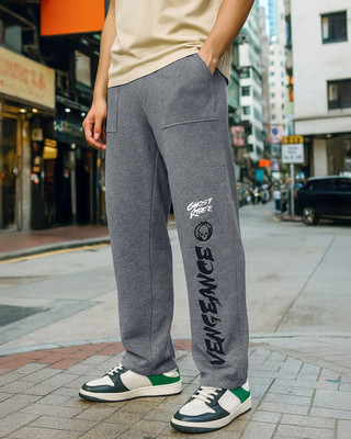 BEWAKOOF Printed Men Grey Track Pants