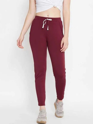 CHITRA STYLE Solid Women Maroon Track Pants