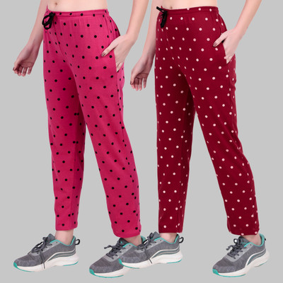 JECKWARD Polka Print Women Multicolor Track Pants