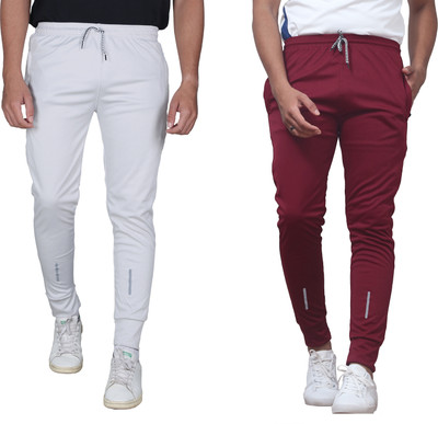 Rowing Solid Men Maroon, Grey Track Pants