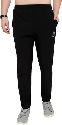 HouseOfCommon Solid Men Black Track Pants