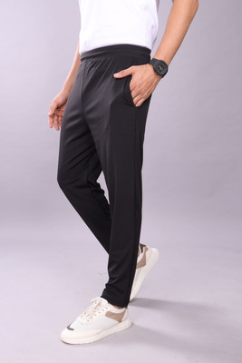 Westiva Solid Men Black Track Pants
