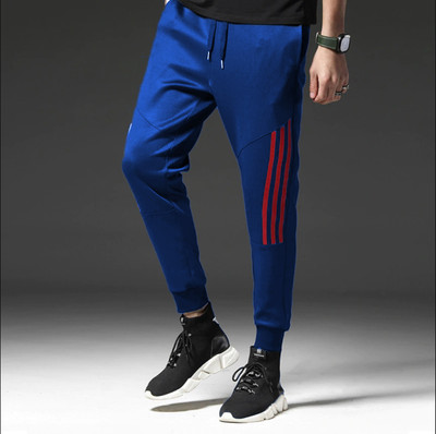 HouseOfCommon Striped Men Dark Blue Track Pants