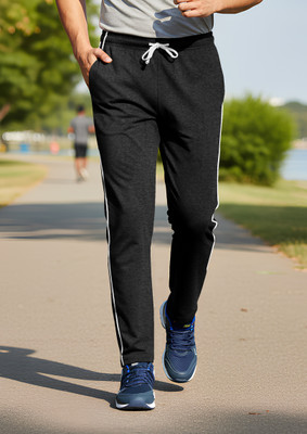 Guide Solid Men Black Track Pants