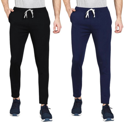 BE SWADESHI Solid Men Black, Blue Track Pants