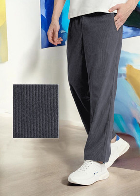 AFWAAH Self Design Men Grey Track Pants