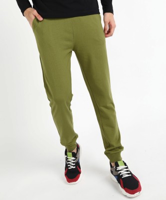 FOREVER 21 Solid Men Green Track Pants