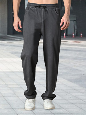 METRONAUT Solid Men Grey Track Pants