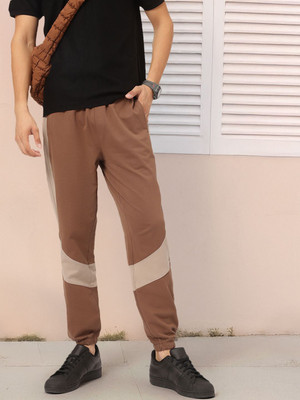 Kook N Keech Solid Men Brown Track Pants