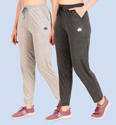 GAA Solid, Printed Women Black, Light Green Track Pants