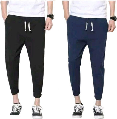 Ammu fashion Solid Men Black, Blue Track Pants