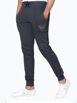 Moda Rapido Solid Men Black Track Pants