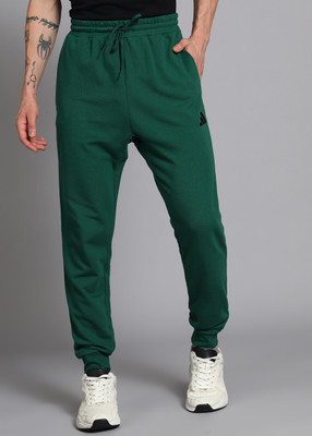 ADIDAS Solid Men Green Track Pants