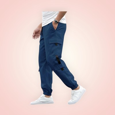 darpan textile Solid Men Blue Track Pants