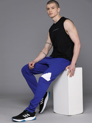 ADIDAS Solid Men Blue Track Pants