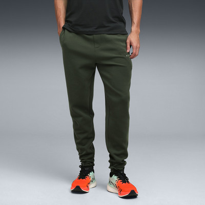 PUMA Solid Men Green Track Pants