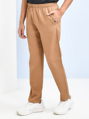 SKYKNIT Self Design Men Beige Track Pants
