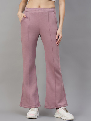 98 Degree North Solid Women Pink Track Pants