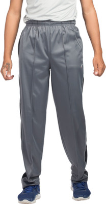 ESTRO Striped Men Silver Track Pants