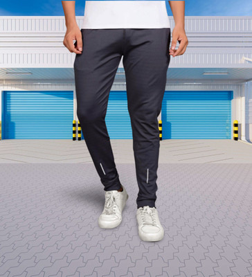 DRB CREATION Solid Men Grey Track Pants