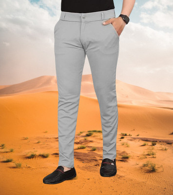 ISUEL FAB Solid Men Grey Track Pants