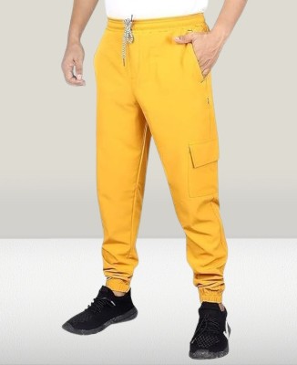 PICSTAR Solid Men Yellow Track Pants