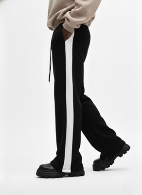Dockstreet Striped Men Black Track Pants