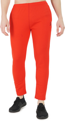 GOTO Solid Men Red Track Pants