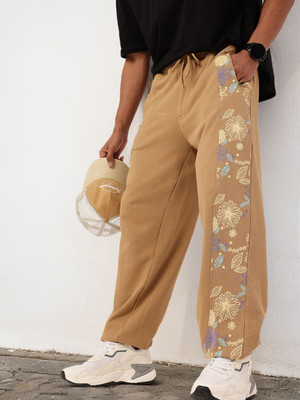Kook N Keech Embellished Men Brown Track Pants