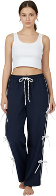 My Swag Solid Women Blue Track Pants