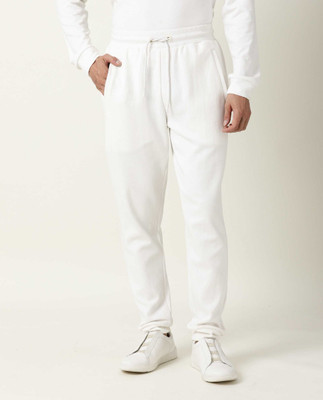 Rare Rabbit Solid Men White Track Pants