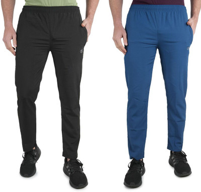 KWINGS Solid Men Black Track Pants