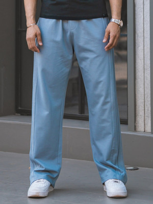 MANIAC Solid Men Light Blue Track Pants