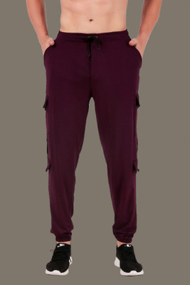 SUN BEAUTY FASHIONISTA HUB Solid Men Maroon Track Pants