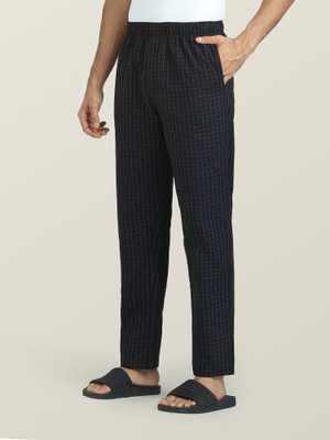 XYXX Checkered Men Black Track Pants