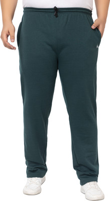 YHA Solid Men Dark Green Track Pants