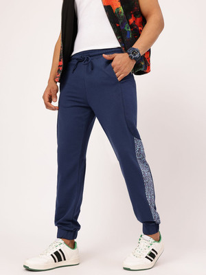 Kook N Keech Self Design Men Blue Track Pants