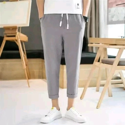 HoC Solid Men Grey Track Pants
